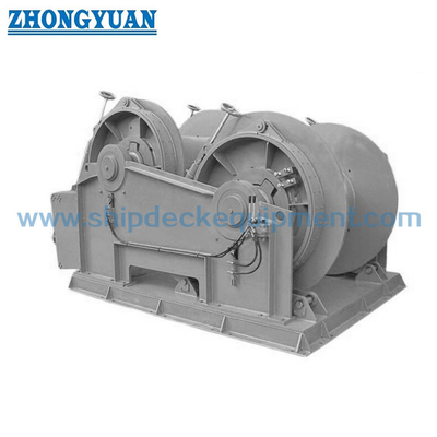 Air Terjun Hydraulic Menarik Winch Double Drum Winch Dengan Remote Control