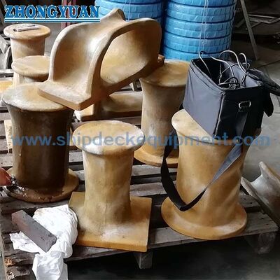 8" & 10" Tiang Baja Cor Bitt Tunggal untuk Tongkang & Perahu Kerja | Tipe Thru-Deck & Flush-Weld