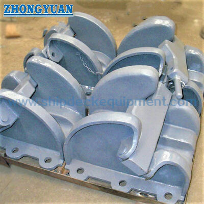 Bolted Anchor Chain Stopper untuk rantai 17?68 mm JIS F 2002-Type, Cast Steel atau Ductile Iron