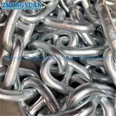 Hot-dip Galvanized Stud Link Anchor Chain Grade 2 & Grade 3 untuk Anchoring Marinir