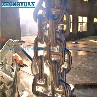 Hot-dip Galvanized Stud Link Anchor Chain Grade 2 & Grade 3 untuk Anchoring Marinir