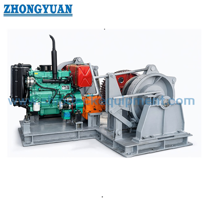 38mm Mesin Diesel Didorong Double Gypsy Marine Anchor Windlass untuk Dek Kapal