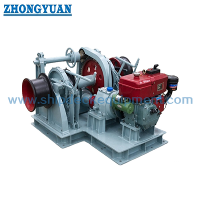 38mm Mesin Diesel Didorong Double Gypsy Marine Anchor Windlass untuk Dek Kapal