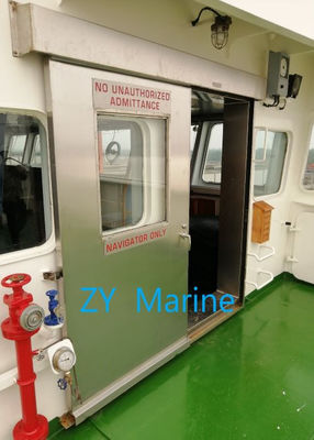 Sound Proof Stainless Steel Bridge Wheelhouse Pintu Geser Perlengkapan Laut