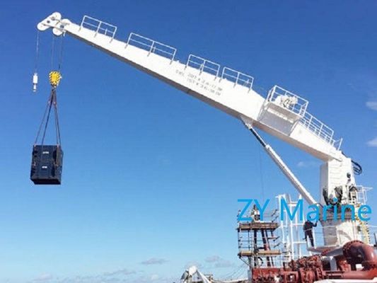 Hidrolik Slewing Crane/5t 12.5m Hidrolik Fixed Boom Ship Crane Cargo Hose Peralatan Dek Kapal Davit