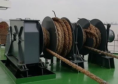 5-800KN Single Drum Electric Mooring Winch dengan Warping Head Peralatan Dek Kapal