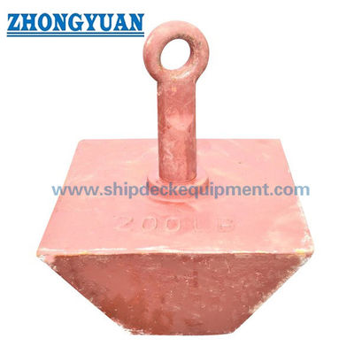 Cast Steel Mooring Anchor Anchor permanen untuk Hard / Rocky Bottom