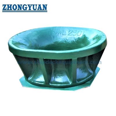 JIS F 2030 A Casting Steel Single Point Mooring Chock Bulwark Mounted Ship Towing Equipment