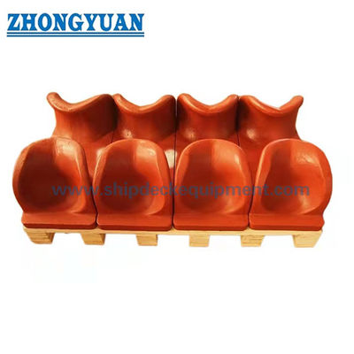 150×400 mm Deck-mounted Open Chock JIS F 2006 Type SC Cast Steel untuk Mooring Kapal