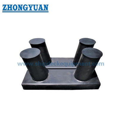 Welded Fabricated Inclined Double Bitt Bollard GB 556 SH Type Dengan Box Base Ship Mooring Equipment