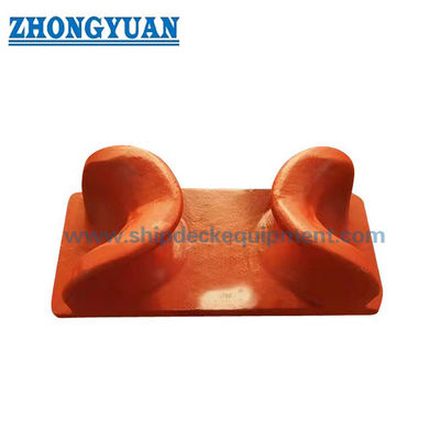 150×400 mm Deck-mounted Open Chock JIS F 2006 Type SC Cast Steel untuk Mooring Kapal