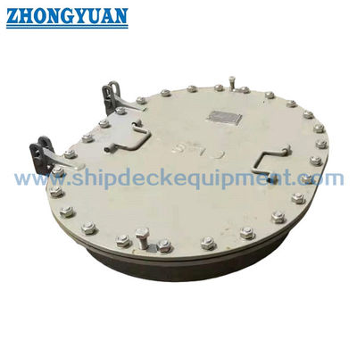 CB / T 4392 Type EA Raised Oval Multi Bolts Manhole Cover Dengan Engsel Marine Outfitting