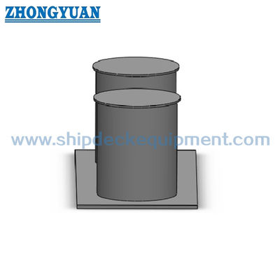 Baja Double Bitt Bollard dengan dasar sempit GB / T 554 Tipe C Peralatan Penarik Kapal