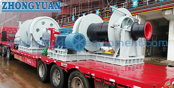 Mesin Diesel Dipimpin Anchor Winch dengan Tunggal Drum Tunggal Warping End