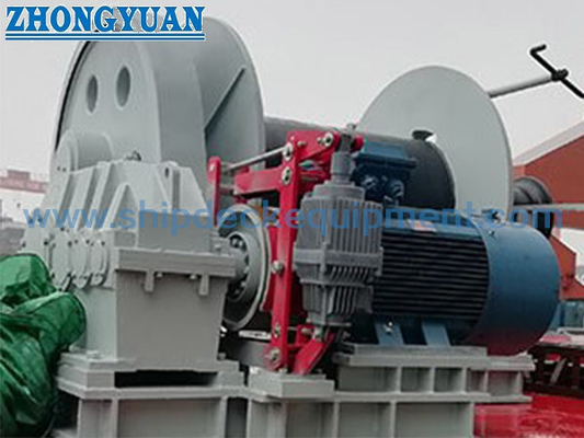Mesin Diesel Dipimpin Anchor Winch dengan Tunggal Drum Tunggal Warping End