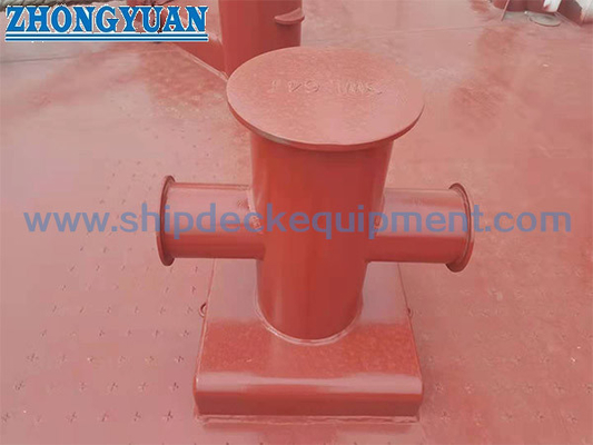 CB/T 3845-2000 Kapal Single Cross Bitt Cruciform Bollard Ship Mooring Equipment