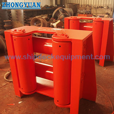 JIS F 2026 Tipe A Four Tube Roller Universal Fairleads Dengan Horizontal Rollers Ship Mooring Equipment