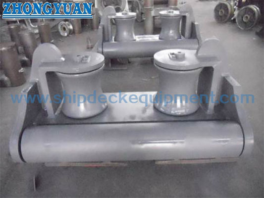 Marine Two-Roller Chock. CB/T 38-1999 Frame Type with Cast Steel Rollers for Ship Mooring (Tipe Kerangka dengan Roller Baja Tuang untuk Mooring Kapal)