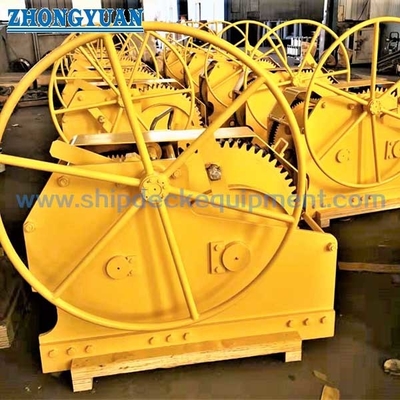 Single Drum Hand Coupling Winch Operasi Manual Winch Ship Deck Equipment