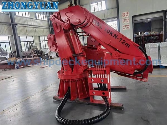 Hidrolik Full Knuckle Telescopic Boom Crane Untuk Peralatan Dek Kapal Ruang Dek Batas