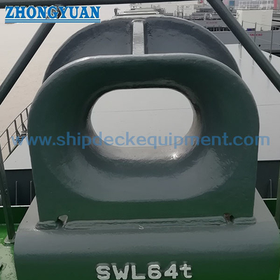 DIN 81915 Bentuk A Casting Steel Bulwark Mounted Mooring Chock Ship Towing Equipment