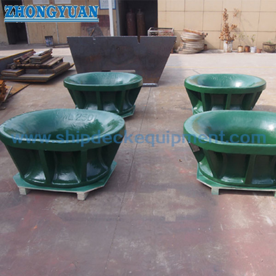 JIS F 2030 A Casting Steel Single Point Mooring Chock Bulwark Mounted Ship Towing Equipment