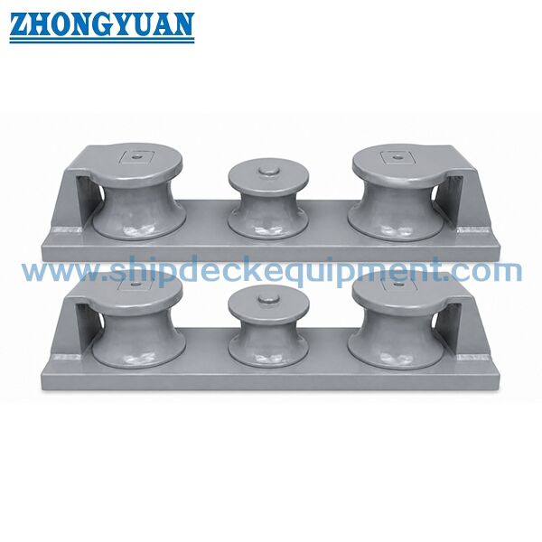 75 ̊350 mm Marine Three-Roller Chock. CB/T 38-1999 Type C dengan Roller Cast Steel.