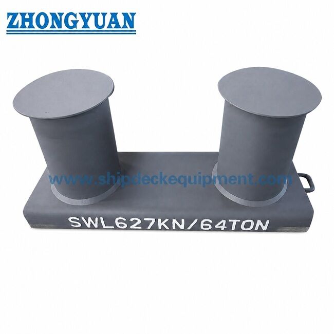 100×800 mm Broad-Base Double-Bitt Mooring Bollard GB/T 554-2008 Tipe A untuk Mooring Kapal