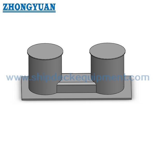 Baja Double Bitt Bollard dengan dasar sempit GB / T 554 Tipe C Peralatan Penarik Kapal