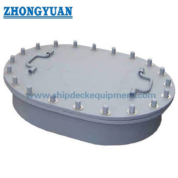 CB / T 4392 Tipe AA Oval Multi Bolts Manhole Cover Dengan Raised Coaming Marine Outfitting