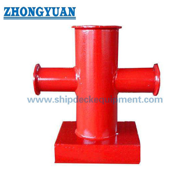 CB/T 3845-2000 Kapal Single Cross Bitt Cruciform Bollard Ship Mooring Equipment