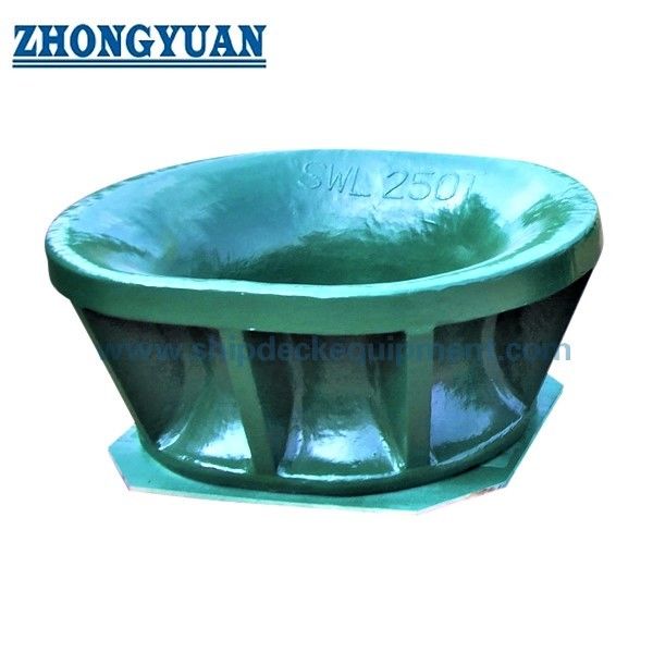 JIS F 2030 A Casting Steel Single Point Mooring Chock Bulwark Mounted Ship Towing Equipment