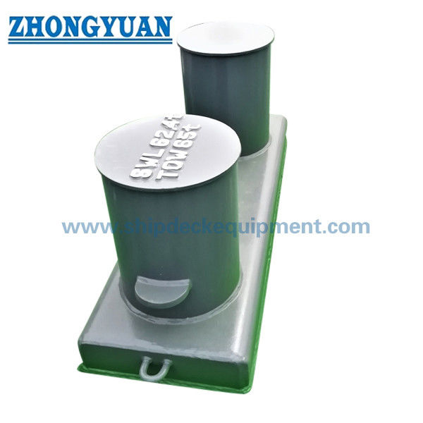 ISO 13795 Type B Welded Steel Bollards Dengan Peralatan Penarik Kapal Plat Dasar Lebar