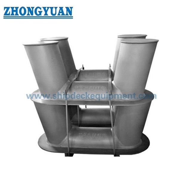 GB 556 Fabrikasi Welded Inclined Double Bitts Bollard Dengan Peralatan Penambatan Kapal Basis Pelat